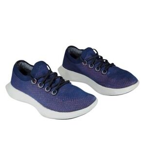 Allbirds‎ Sneakers sz 9 Men Blue Low Top Merino Wool Ree Runner Lace Up Washable